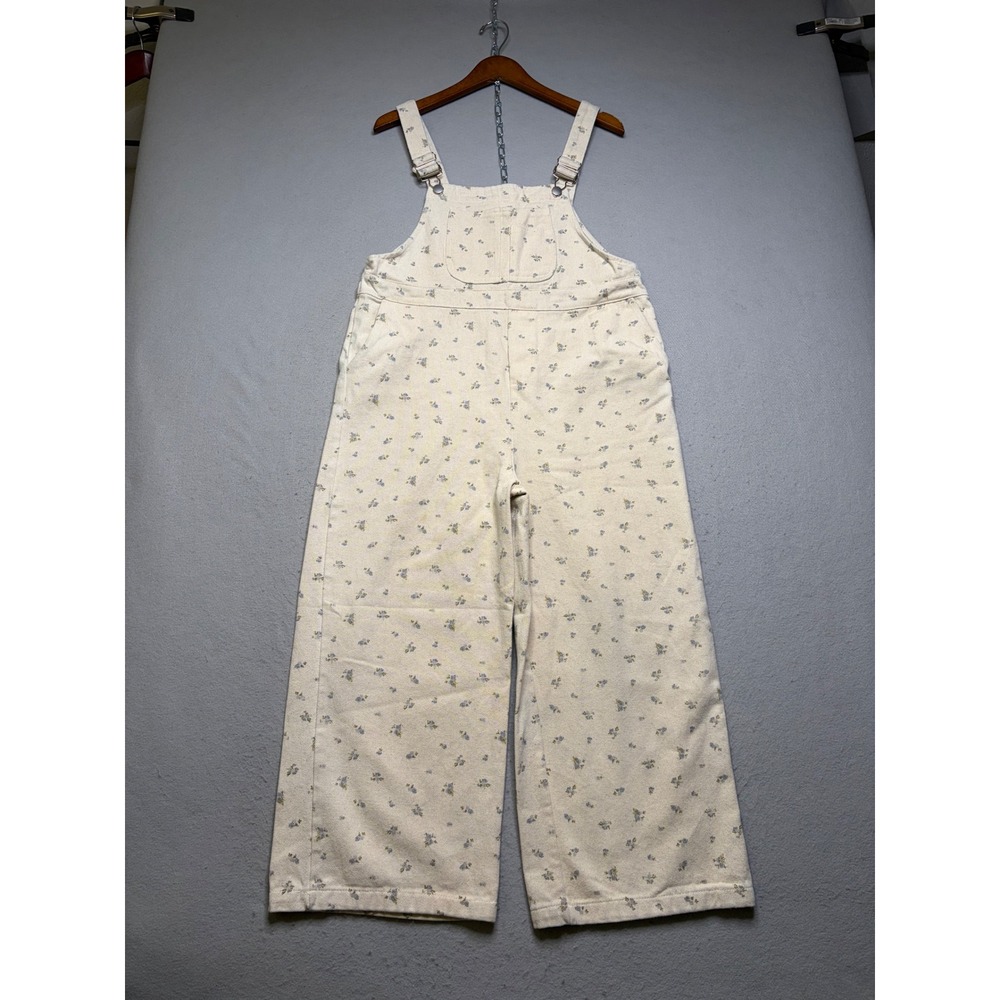 Floral Cream Women’s Denim Overalls